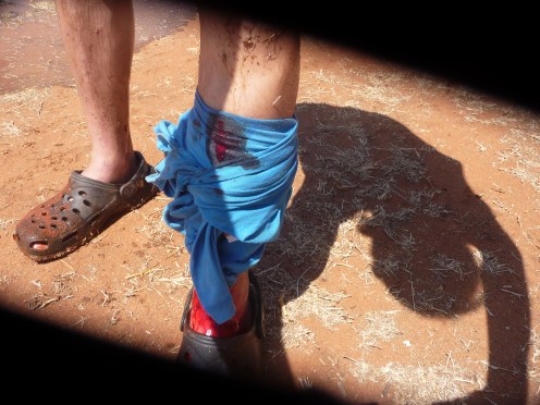 just after being pulled from the whole